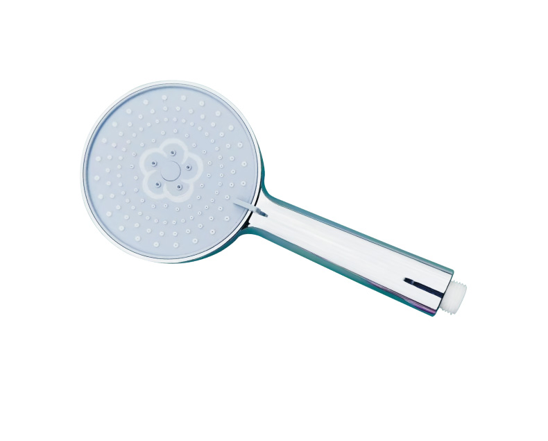 Black Square Plastic Shower Set, Chrome Plating with Multifunctional Rainfall and Massage