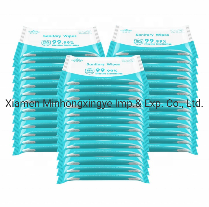 Baby Products Factory Price in Stock Wet Wipe 75% Alcohol Wipes 80 Sheets Wet Cleaning Quick Hand Cleaning Wipes