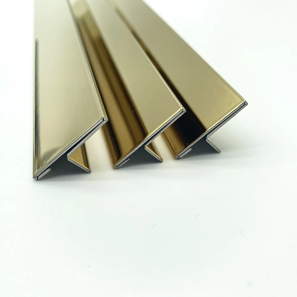 High Quality T Shape Metal Profile 316 Stainless Steel Tile Trim for Wall Cladding Floor Guard