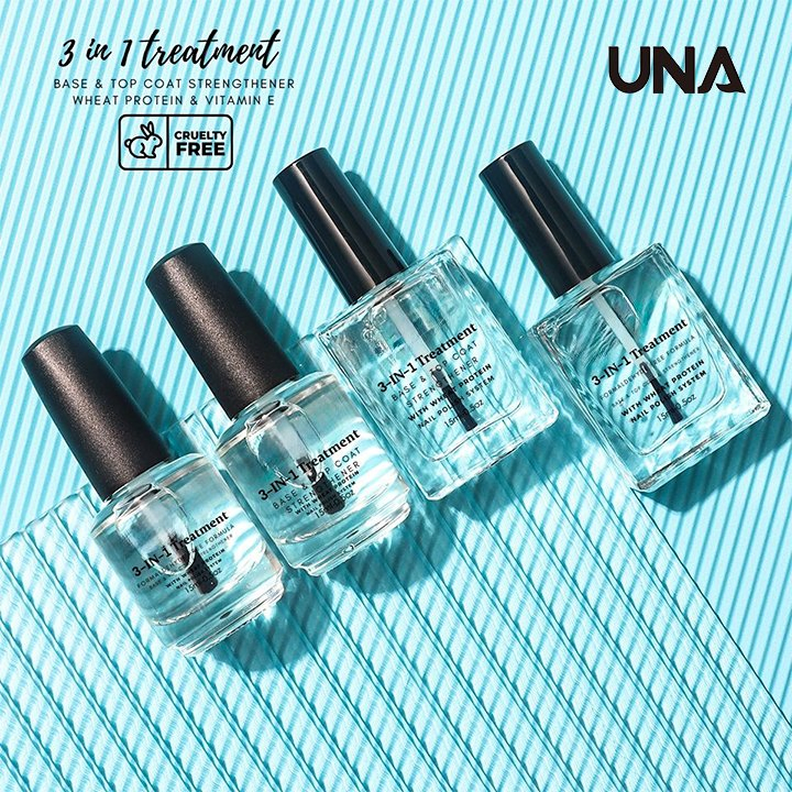 Nail Strengthener Treatment Repair Polish Air Dry Base and Top Coat Gel for Thin and Damaged Nails