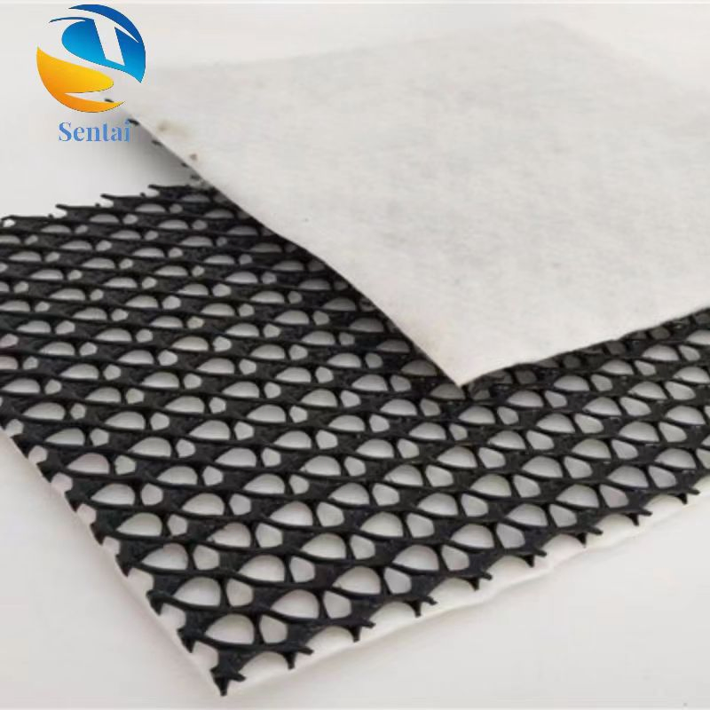 Three Dimensional Composite Drainage Network, Long and Short Silk Geotextile, Landfill Roadbed, Retaining Wall, Green Space Geotextile Drainage Network