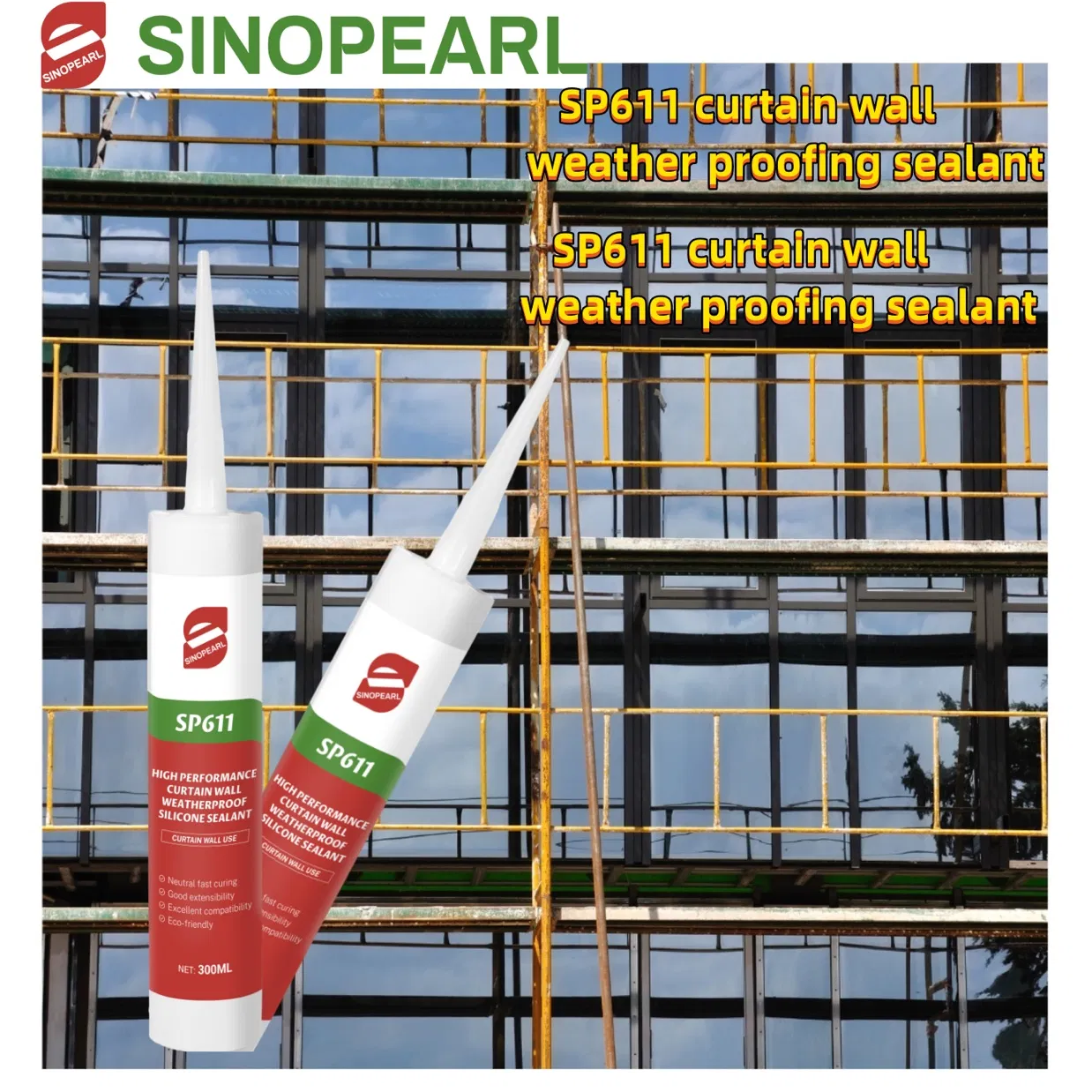 High Modulus Office Building Weatherproof Insulation Caulking Adhesive Glue Curtain Wall Silicone Sealant