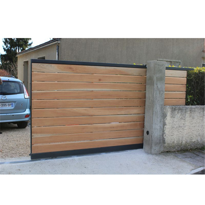Wood Grain Aluminum Gate Sliding Gate Louver Gate Automatic Gate