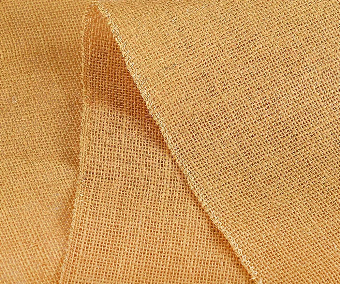 Light Orange Farmhouse Burlap Table Runner