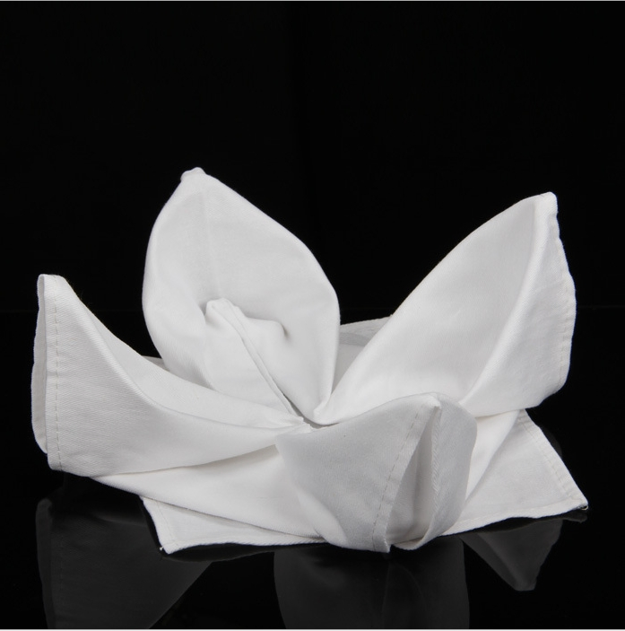 Premium 300 Thread Count White Cotton Napkins with Custom Logo