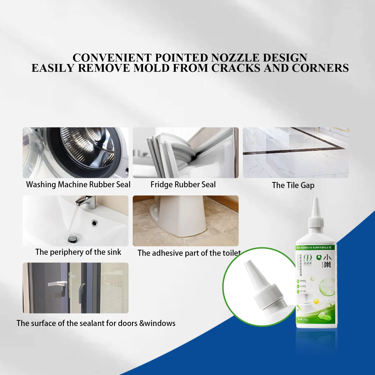 High-Efficiency Fine Mist Spray for Glass Cleaning and Mold Removal with Surfactants