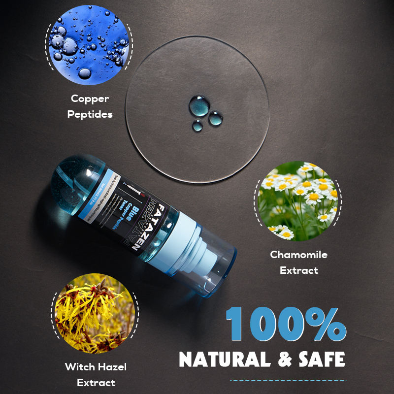 Private Label Natural Deep Moisturizing Blue Copper Peptide Face Toner Water Spray OEM Skincare Brightening Repair Facial Toner