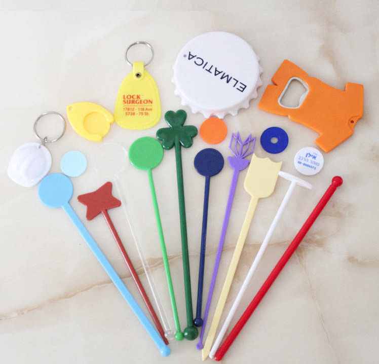 Пластиковый стикер для напитков с логотипом