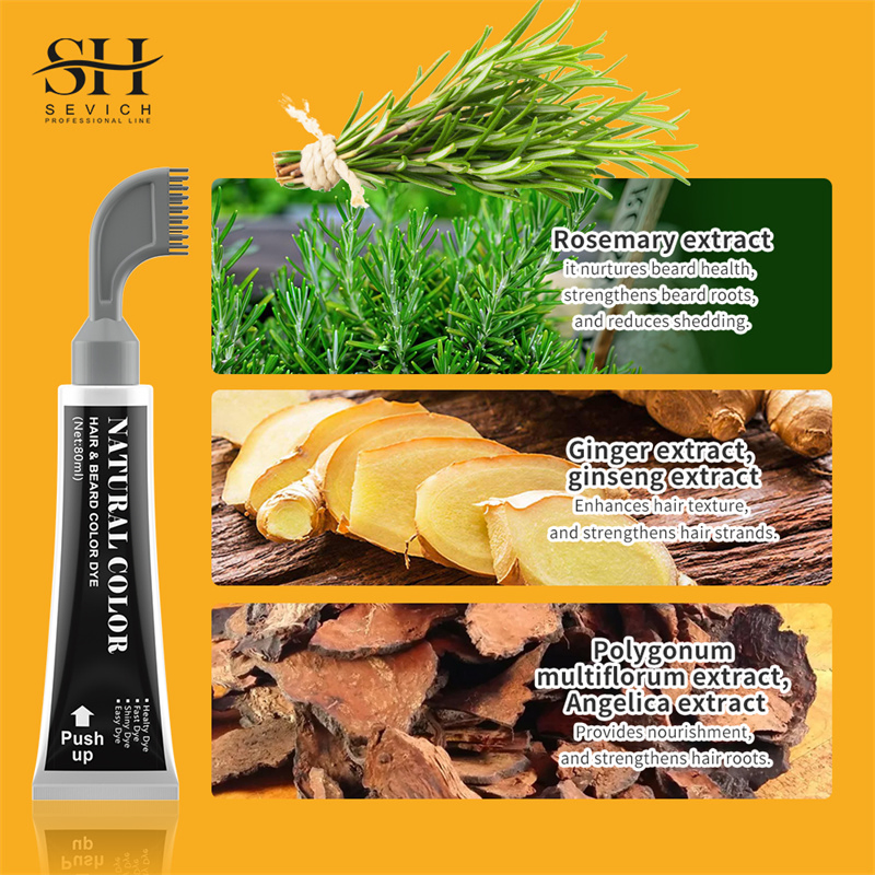 Color Dye Black Instant Beard Black Dye Shampoo for Men Gray Moustache