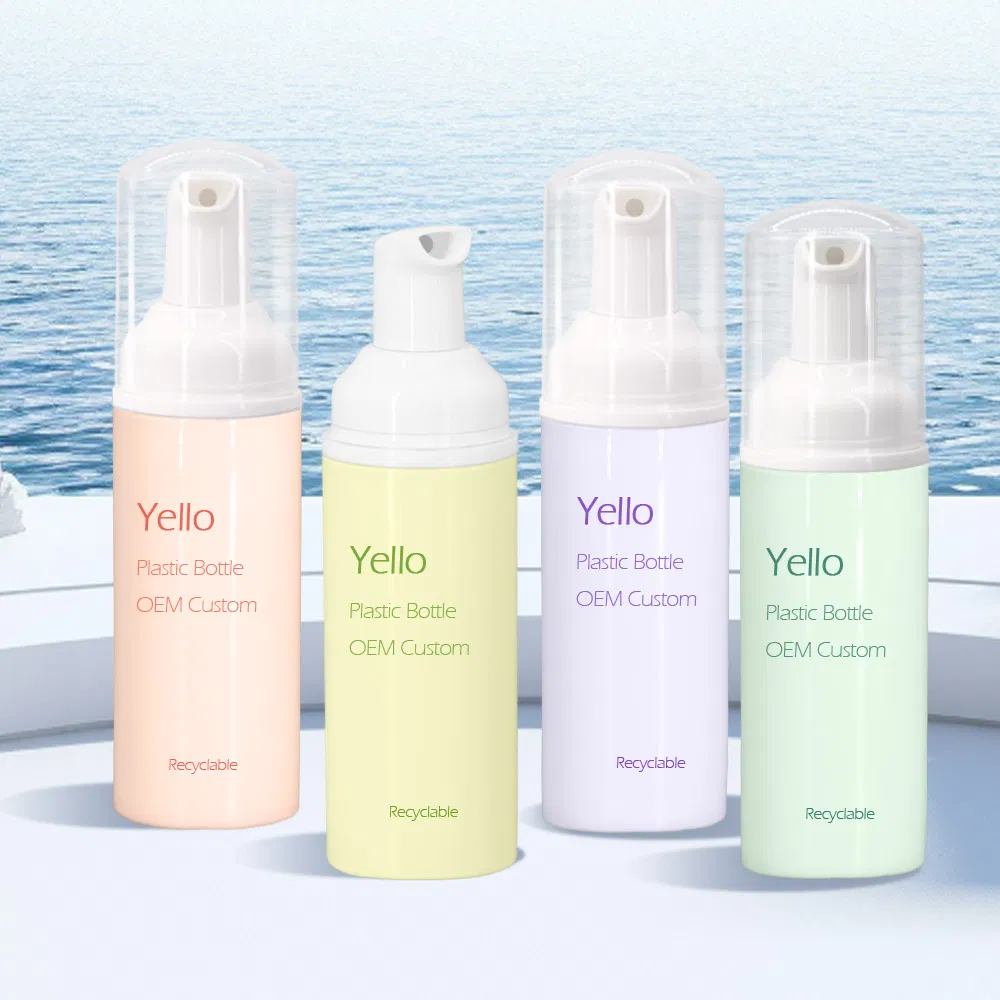 Small Size 50ml 60ml 70ml 90ml 100ml Custom Empty Plastic Foaming Bottles Facial Cleanser Mousse Foam Pump Bottle