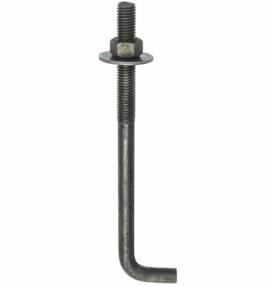 Foundation Bolts, Anchor Rod Bolt M12X300, M14X300, M16X300, M16X300, M20X500, etc 1/2" X 10" Anchor Bolt with Nut and Washer