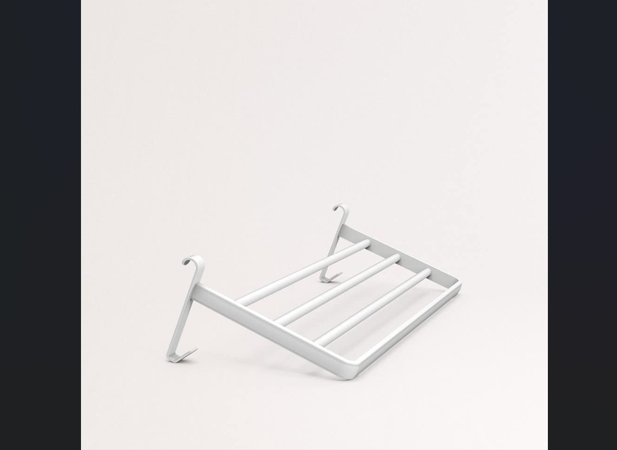 Modern Towel Shelf with Hanging Hook for Bathroom Use