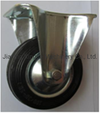 Factory Directly Sales 125mm PU Rigid Caster Wheel Fixed Castor
