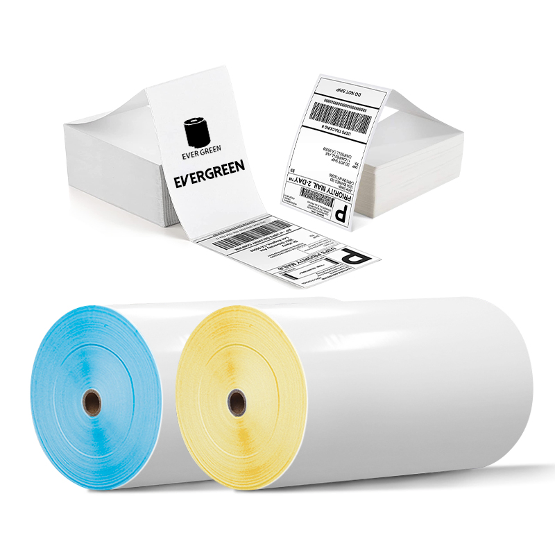 Thermal Label Roll Customized Preprinted Colorful and Pure White Label Sticker