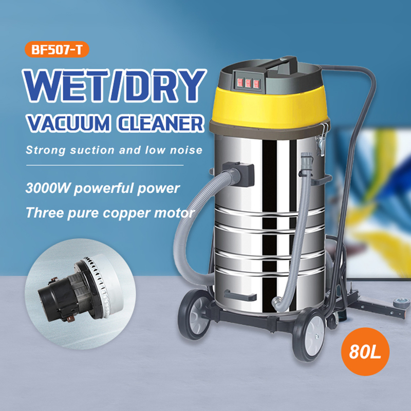 Large Capacity Cleaning Machine Three-Motor Wet/Dry Vacuum Cleaner (Rear Squeegee)