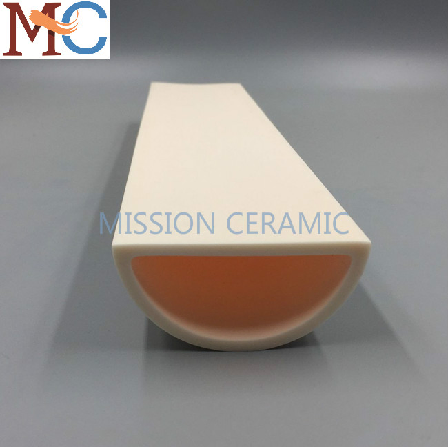 C799 Heat Resistant Customized Semicircle Type Alumina Ceramic Tube