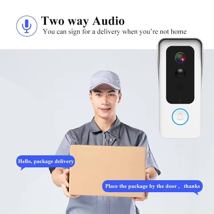 OEM Tuya Ring Video Doorbell Outdoor Waterproof Home Smart Door Bell Camera 2MP 1080P 2.4G WiFi Wireless Doorbell with Camera