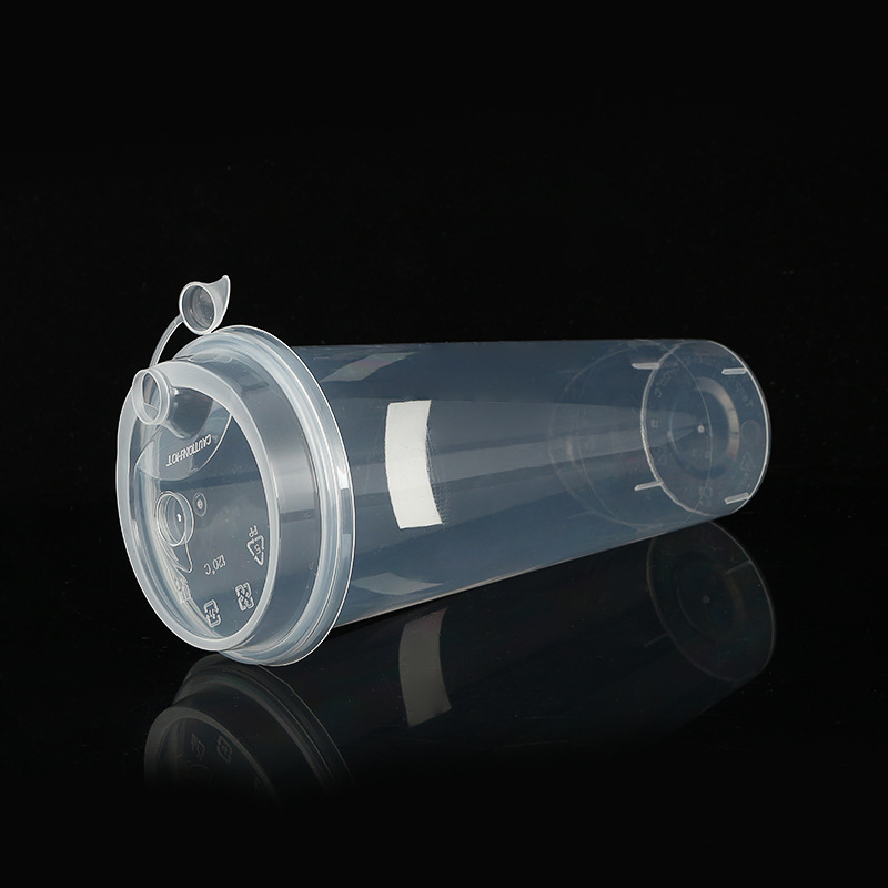 Custom 12 16 22 32 Oz Transparent Bubble Tea Plastic Cup Biodegradable Cold Coffee PLA Clear Cups with Lids