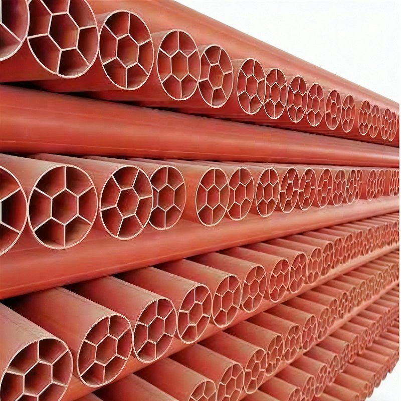 Orange Seven-Hole Integrated Electric Cable Pipe