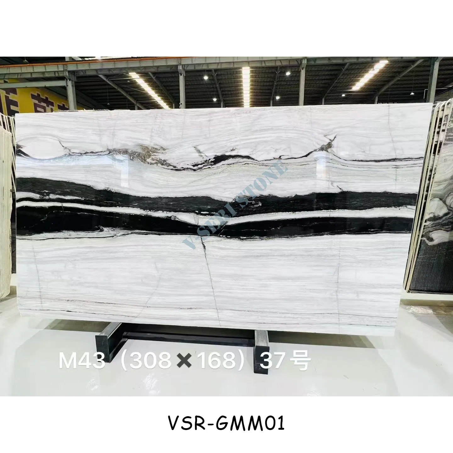 Natural Polished Black White Marble Slab for Kitchen and Bathroom