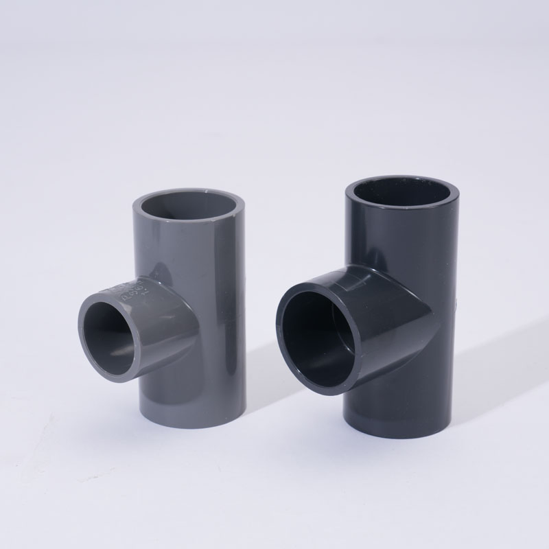 PVC-U Water Pipe Tee Fitting ASTM / AS Standards PVC Plastic Plumbing Pipe Connector
