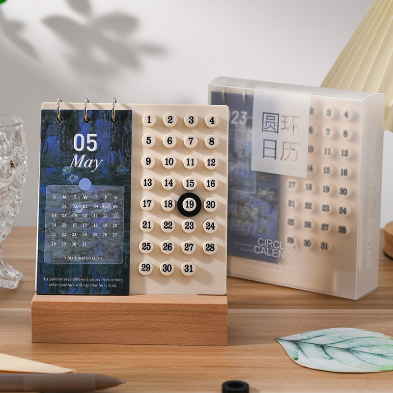 Unique Acrylic Perpetual Ring Calendar - DIY Countdown Reminder for Study