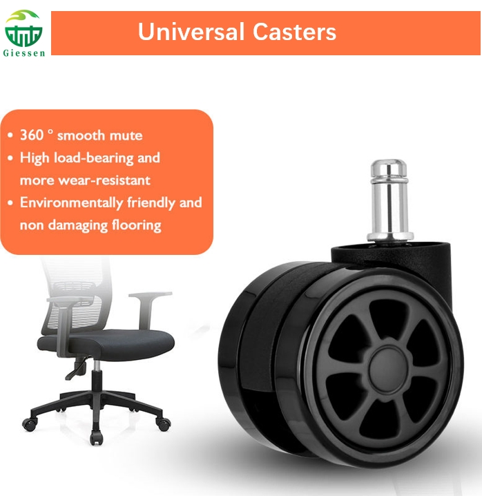 Eight-Color Cheap 60mm Mesh Chair Castors and Wheels Furniture Wheels Replacement