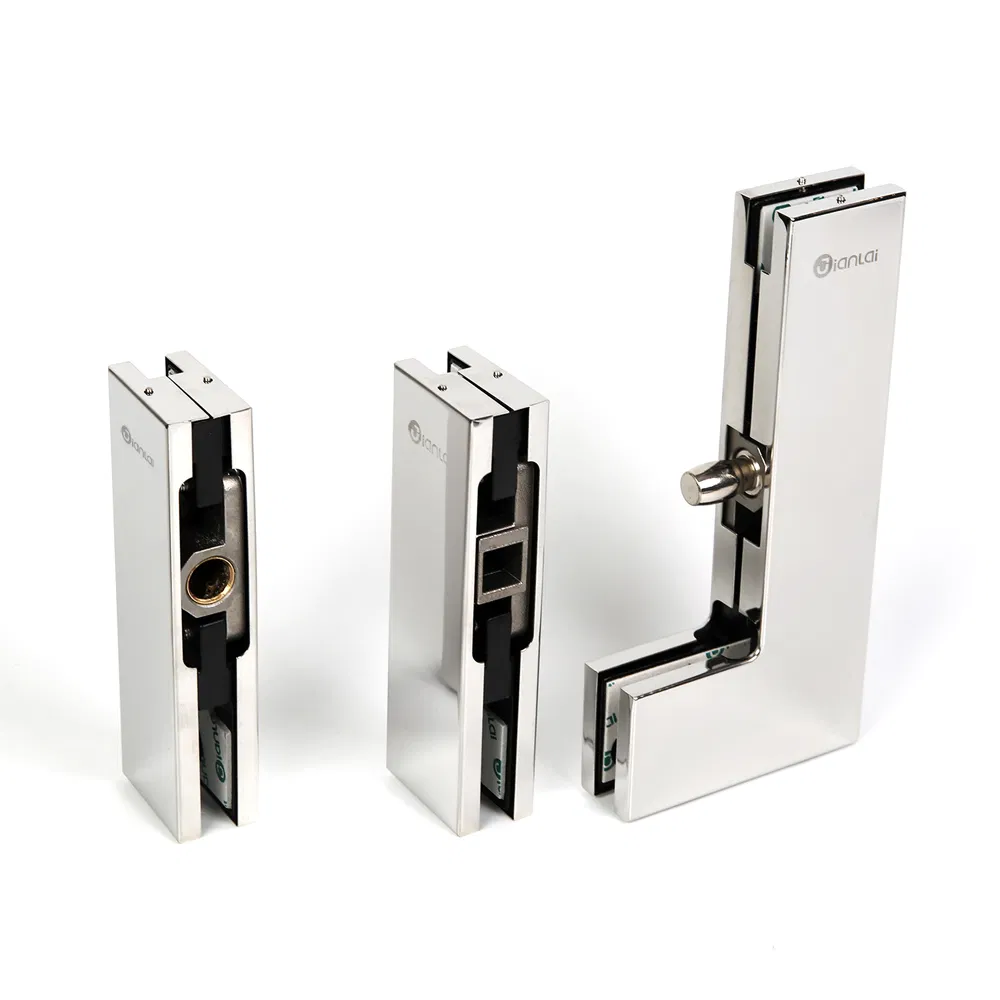 Tempered Glass Door Durable Corner Connector Stainless Steel L Patch Fittings