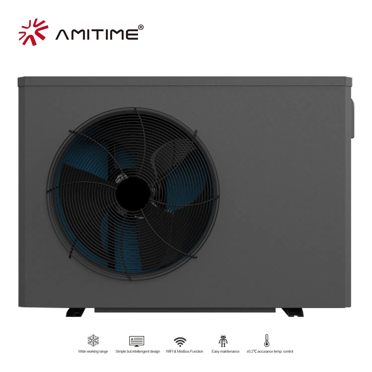 DC Inverter -7~43 Amitime Carton Box air to water heat pump