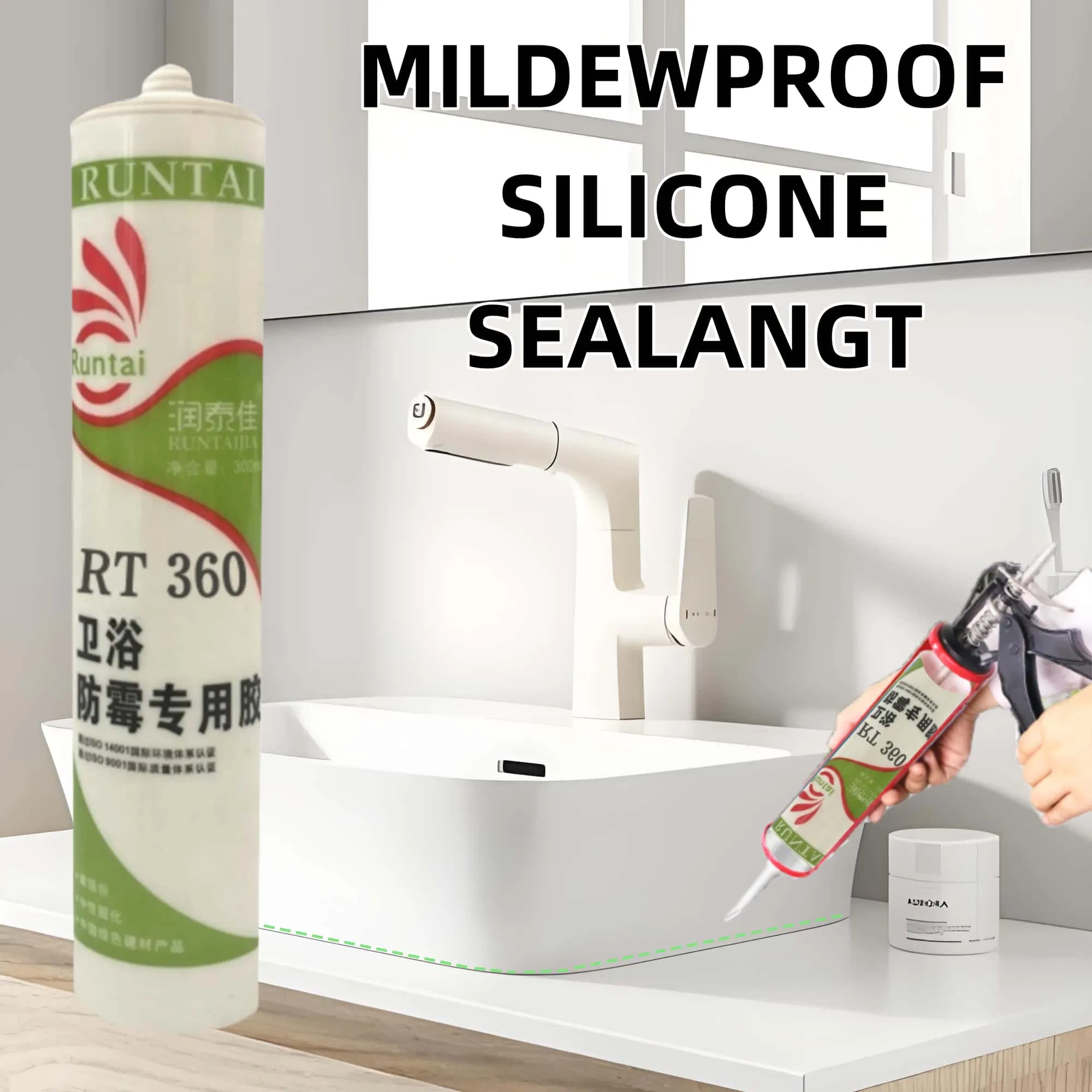 Best Quality Mildew Proof Silicone Sealant for High Grade Sanitary and Kitchen Sink Sealing