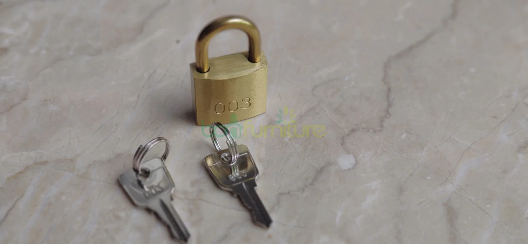 003 Padlock and Key with Long Shackle 25mm