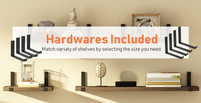 Стальные настенные кронштейны для полок черные