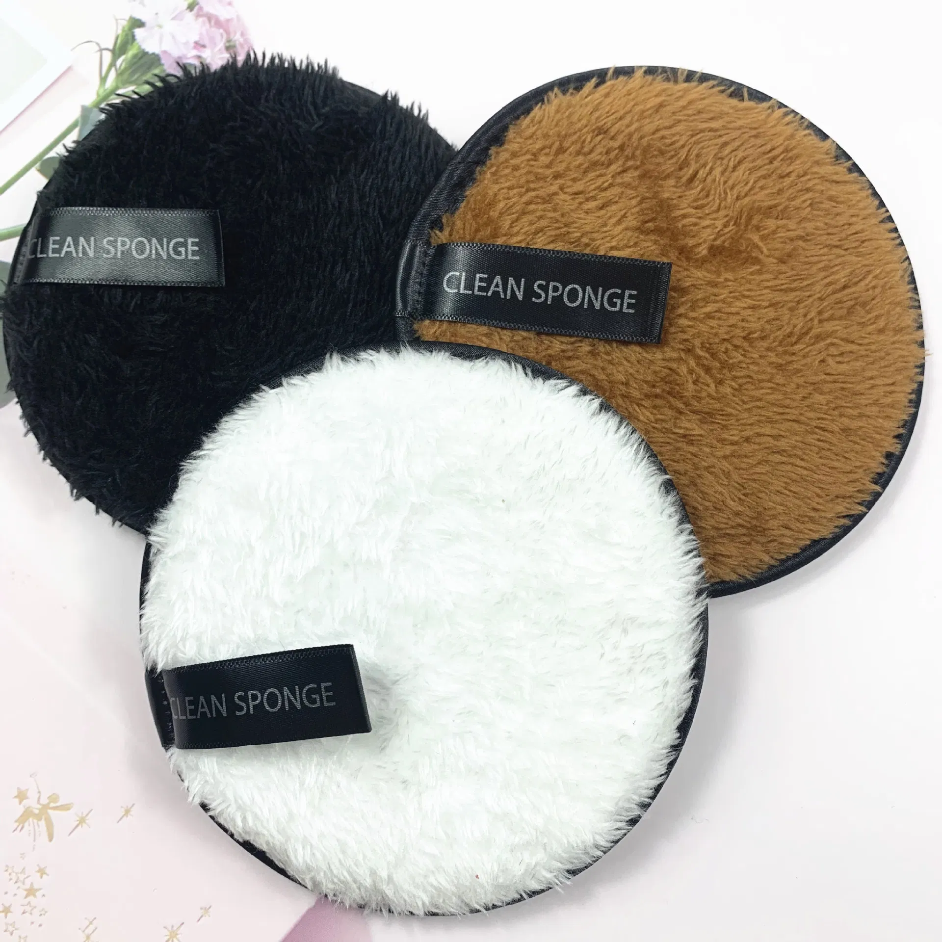 Washable Cleansing Sponge Face Cleansing Pad Reusable Facial Microfiber Makeup Removal Pads