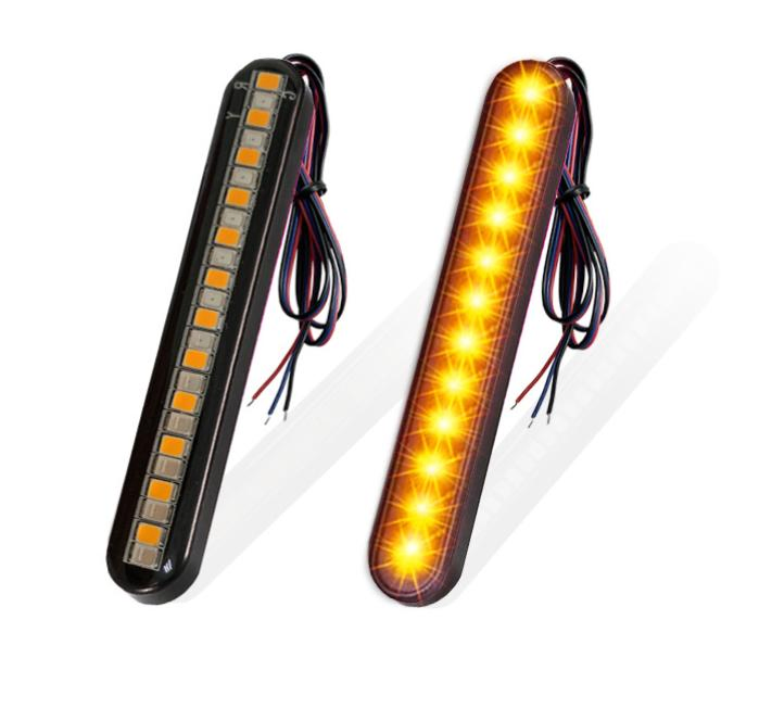 LED License Plate Lamp - 3W 24 SMD, Dual Color, Dynamic Turn/Brake/Tail Light, DC 10-30V, Waterproof