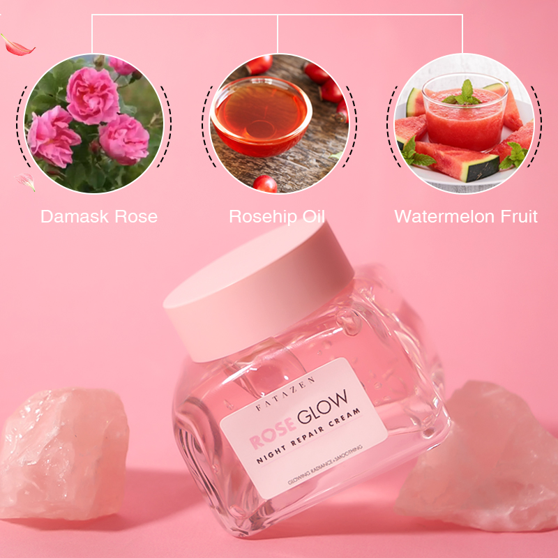 Deep Hydration Anti-Wrinkle Damascus Rose Skincare Whitening Smoothing Facial Sleeping Mask