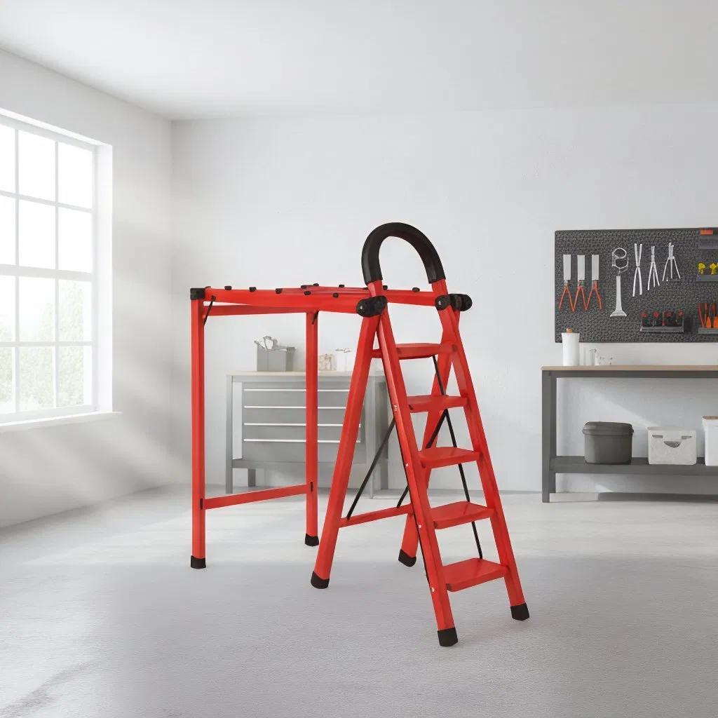 Aluminum Folding Drying Ladder Anti Slip Ladder for Home Space Saving