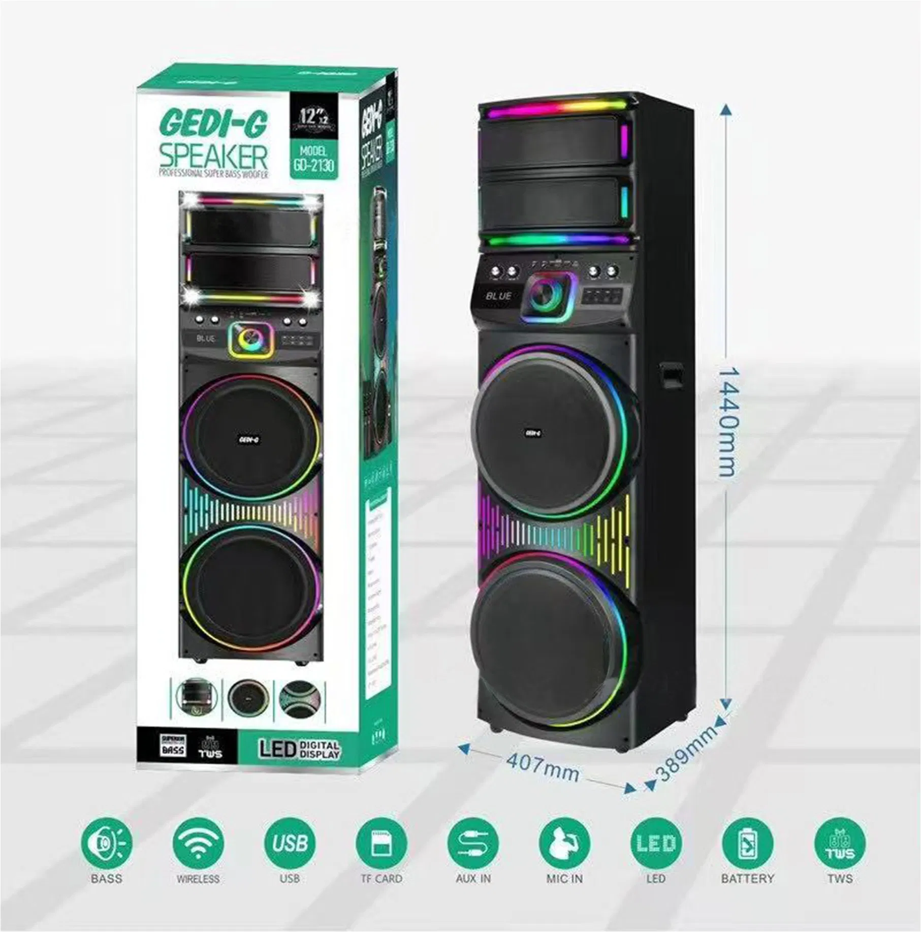 Караоке-система 80Вт с сабвуфером и Bluetooth