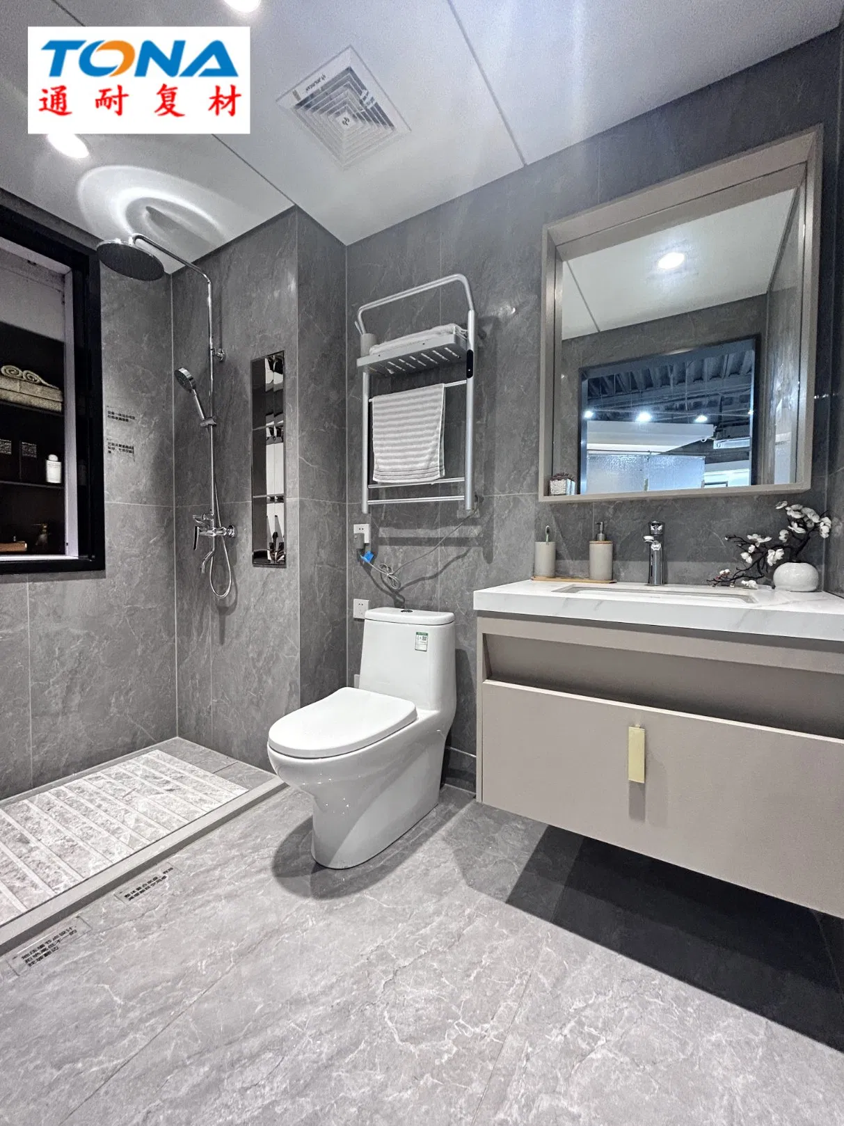 Accessories Prefabricated Furniture Leakproof Technology Lightweight Easy Installation SMC Bathroom