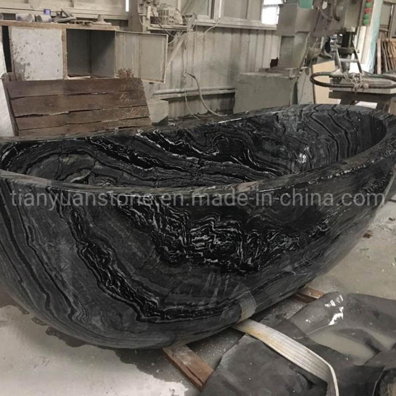 Ванна из черного мрамора