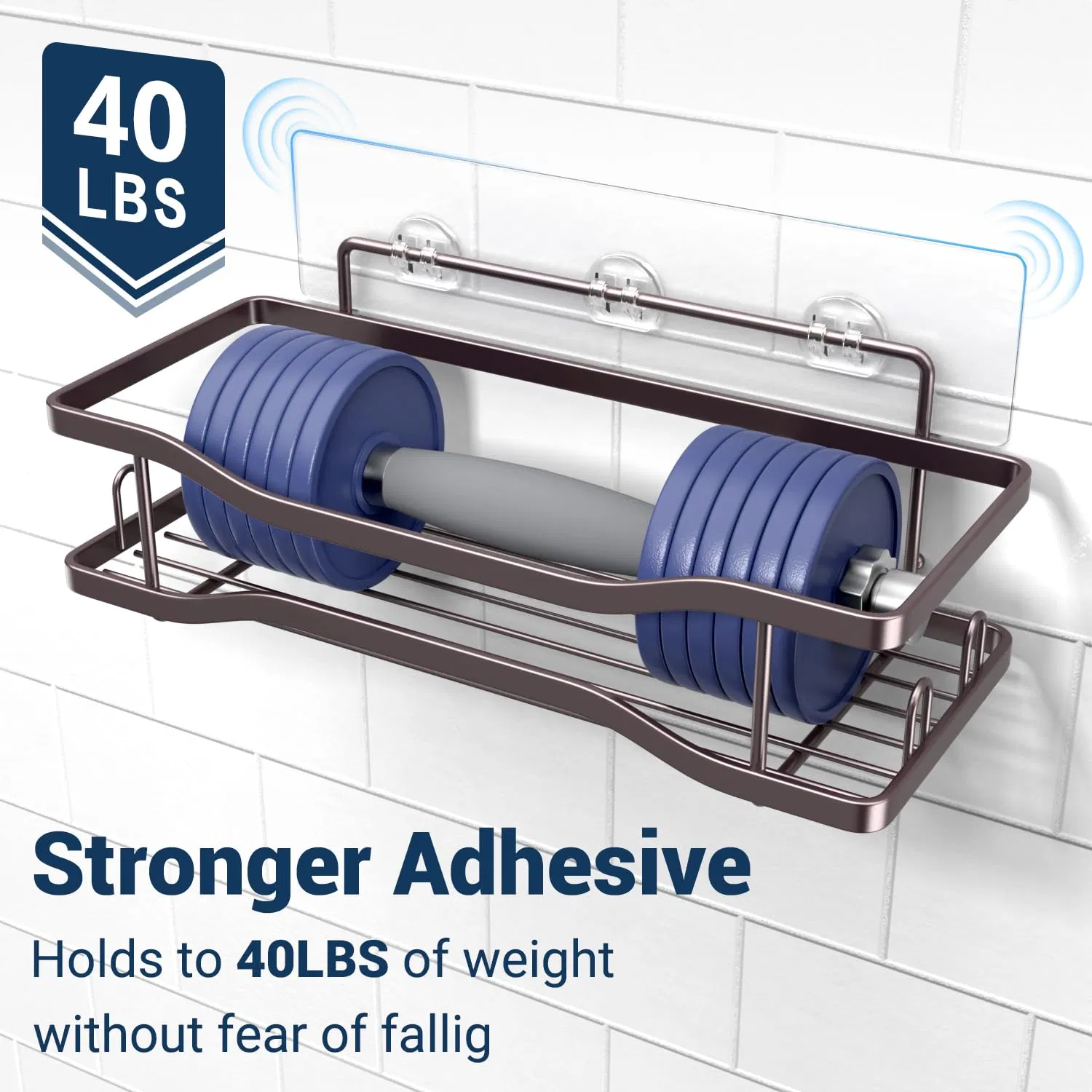 Hot Sale Bathroom Organizer Adhesive Shelves Hooks Stainless Steel Storage Bathtub Rack