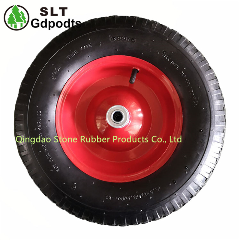 16 Inch Pneumatic Rubber Tyres for Wheelbarrow 4.00-8 Air Tire