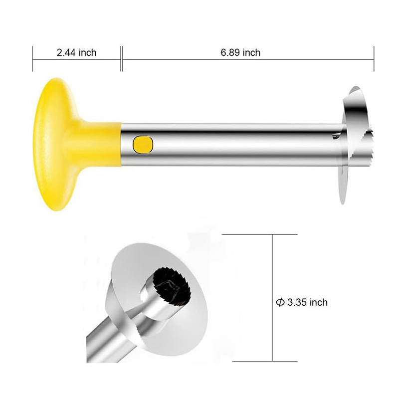 Industry Price Easy-Use Stainless Steel Kitchen Tool Fruit Pineapple Peeler Corer Slicer Cutter