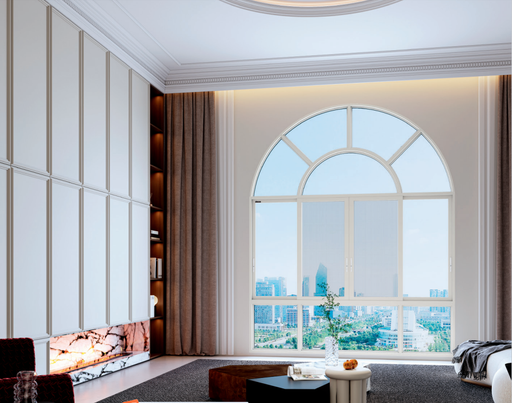 Elegant Sliding Window with Powder Coating and 125mm Profile Depth