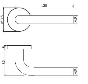 High Quality #304 Stainless Steel Wooden Door Handle/Lever Handle (GB03-101)