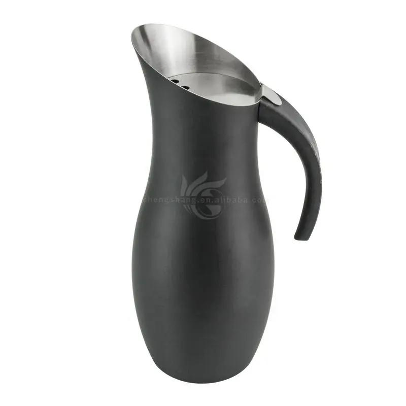 High Quality Stainless Steel Water Pitcher Water Filter Filtered Metal Black Service Restaurant Hotel Water Jug Purifier Kettle