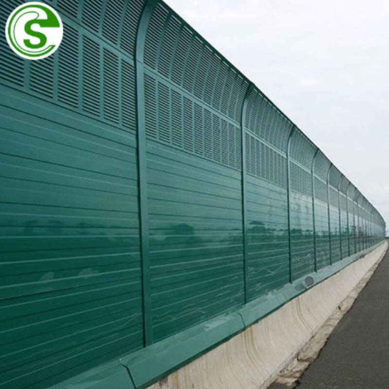 Green Residential Noise Barrier Walls Plexiglass Sound Absorption Barrier Fence