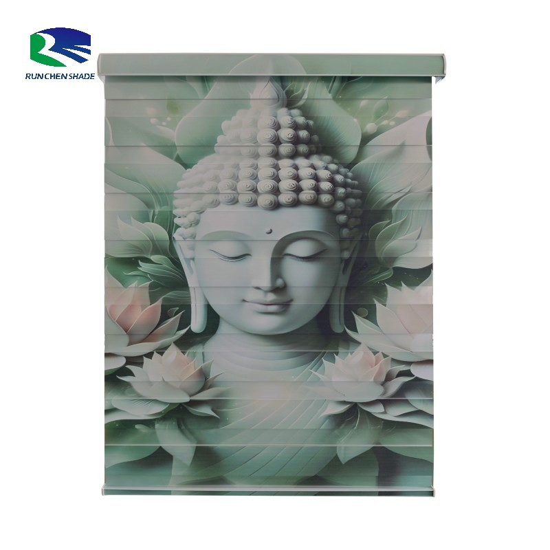 Zebra Blinds Electric Motorized Curtain Pure Color Printed Style Roller Shades Everyday Use Built-in Plain