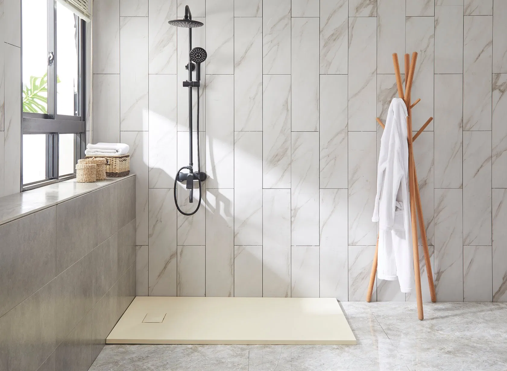 Resin Tray, Shower Base, Matt Slate Stone, SMC Tray, Stone Surface, Stone Surface Finish, SMC Shower Tray