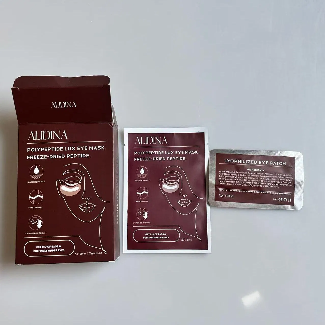 Alidina Freeze-Dried Powder Eye Mask Eliminate Eye Bags Wrinkles Dark Circles