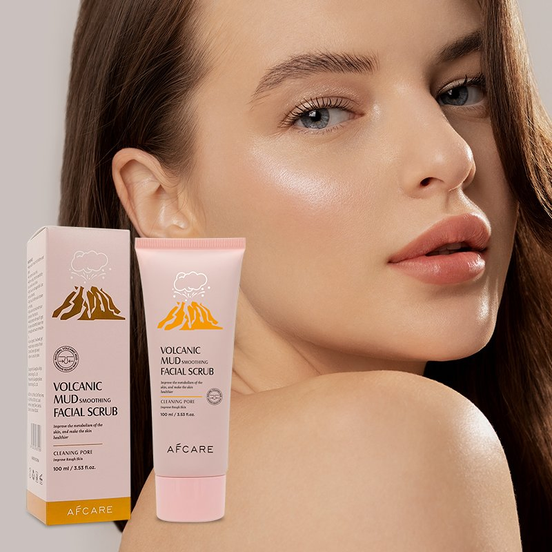 Deep Cleansing and Volcanic Mud & Sea Salt Organic Exfoliating Face Scrub